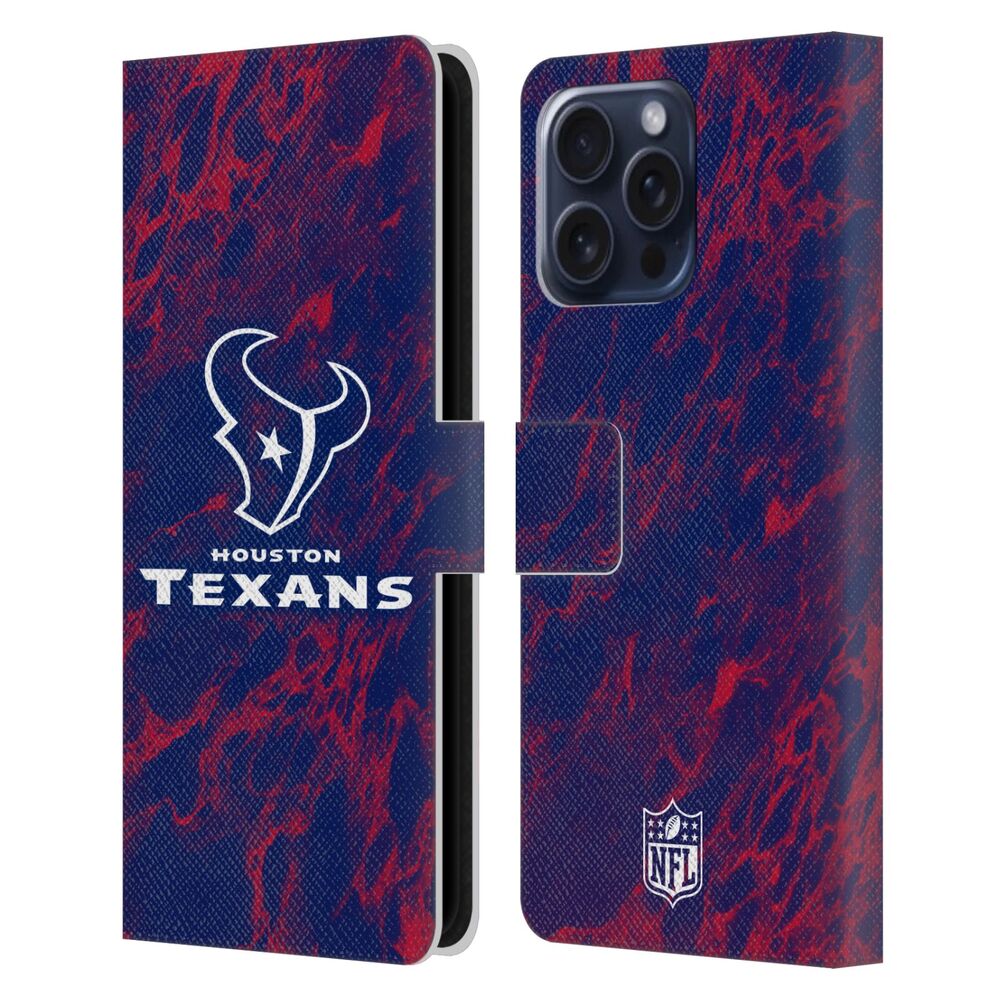 HOUSTON TEXANS(NFL) ヒューストンテキサンズ ヒューストンテキサンズ - Coloured Marble レザー手帳型 / Apple iPhoneケース 【公式 / オフィシャル】